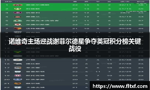 诺维奇主场迎战谢菲尔德星争夺英冠积分榜关键战役